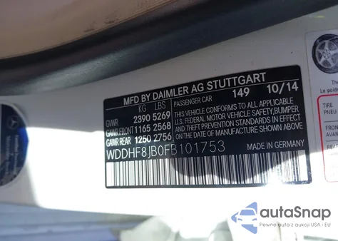 2015 Mercedes-Benz E 350 4Matic z USA, uszkodzony, nr VIN WDDHF8JB0FB101753